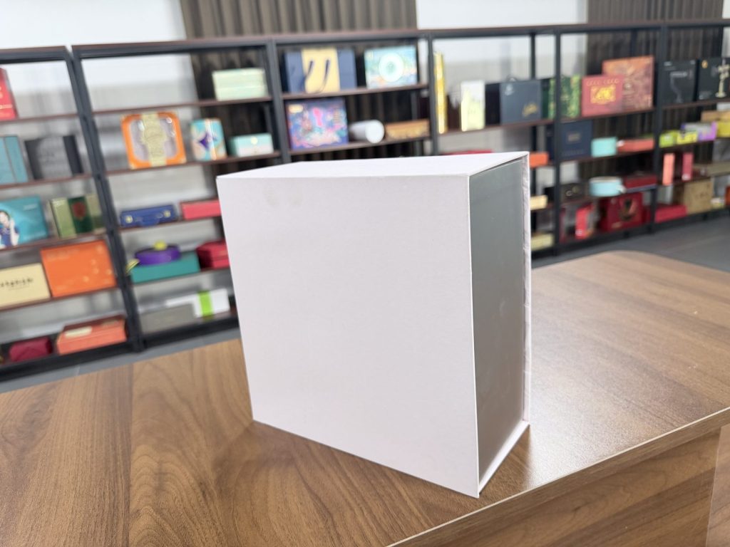 Minimalist White Rigid Gift Box With Rope Handles For Premium Products - view