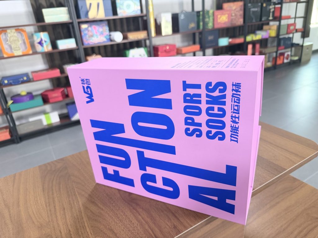 Pink Functional Sport Socks Gift Box Set With Bold Typography - view