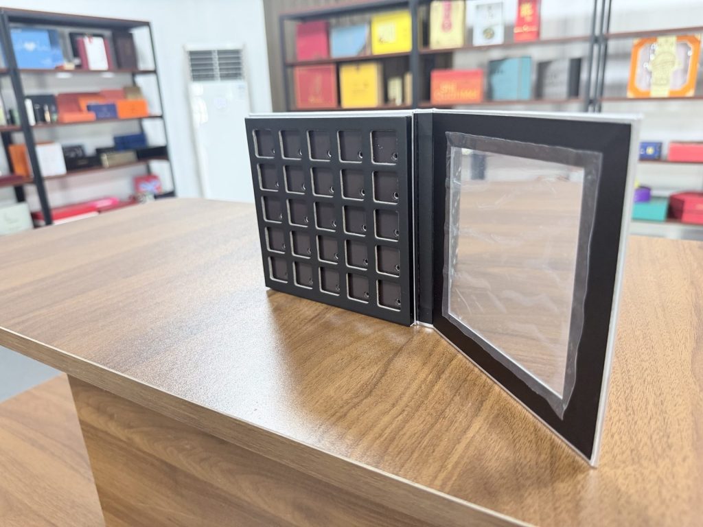 LORAC Pro MERAKI Black Folding Palette Display Box With Transparent Window - view
