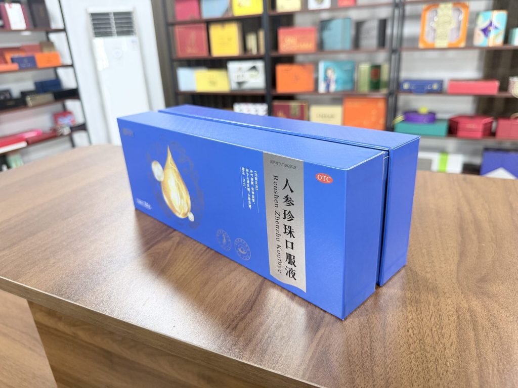 Premium Blue And White Oral Liquid Packaging Box With Chinese Label - view