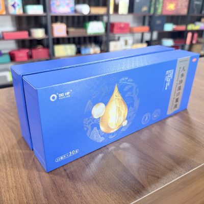 Premium Blue And White Oral Liquid Packaging Box With Chinese Label