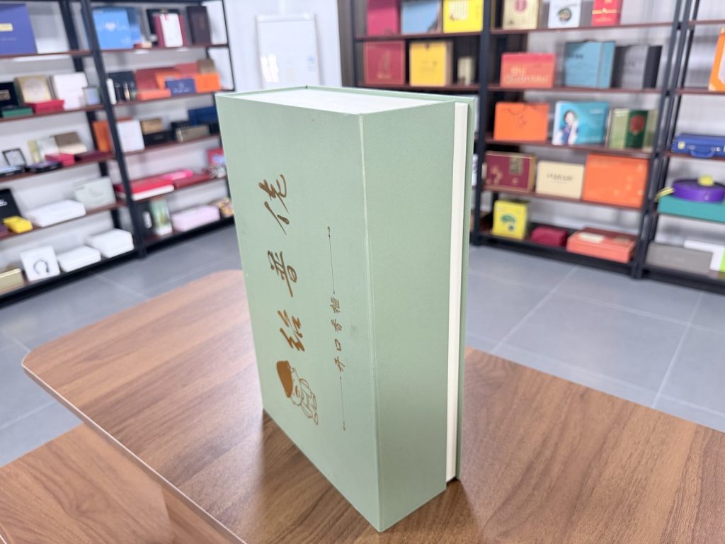 Cream White Tea Gift Box With Gold Chinese Characters And Interior Insert - view